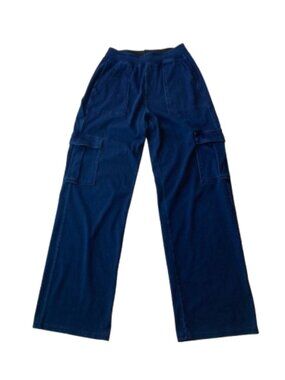 Halara Flex Denim High Rise Cargo Jeans Straight Leg Womens Small S Dark Wash